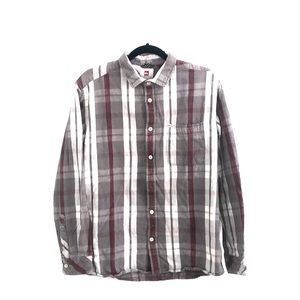 Quicksilver flannel button down shirt size L